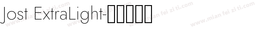 Jost ExtraLight字体转换